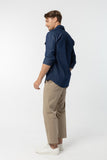 Indigo work shirt : 3/4 sleeve  (Indigo Blue, น้ำเงินอินดิโก)