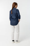 Indigo work shirt : 3/4 sleeve  (Indigo Blue, น้ำเงินอินดิโก)