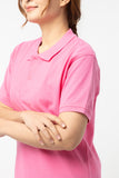 Polo Shirt เสื้อโปโล Cotton (Pink 102 , สีชมพู)(Unisex)