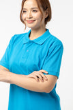 Polo Shirt เสื้อโปโล Cotton (Sea blue 105 , สีฟ้าทะเล)(Unisex)