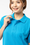 Polo Shirt เสื้อโปโล Cotton (Sea blue 105 , สีฟ้าทะเล)(Unisex)