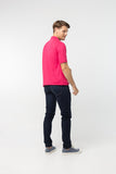 Polo Shirt เสื้อโปโล TC (Hot Pink, สีชมพูบานเย็น)(Unisex)