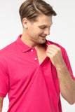 Polo Shirt เสื้อโปโล TC (Hot Pink, สีชมพูบานเย็น)(Unisex)