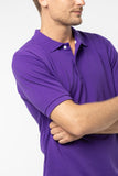 Polo Shirt เสื้อโปโล TC  (Dark Purple 113 , สีม่วงเข้ม)(Unisex)