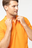 Polo Shirt เสื้อโปโล TC (Orange 117 , สีส้ม)(Unisex)