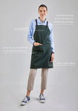 Motion Light Apron, ผ้ากันเปื้อน รุ่นMotion Lightสายไขว้หลัง (Basil, เขียวเข้ม)