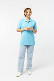 Polo Shirt เสื้อโปโล Cotton (Sky Blue 104 , สีฟ้าใส)(Unisex)