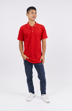 Polo Shirt เสื้อโปโล Cotton (Red, สีแดง)(Unisex)