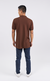 Polo Shirt เสื้อโปโล Cotton (Brown, สีน้ำตาล)(Unisex)