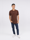 Polo Shirt เสื้อโปโล (Brown, สีน้ำตาล)(Unisex)