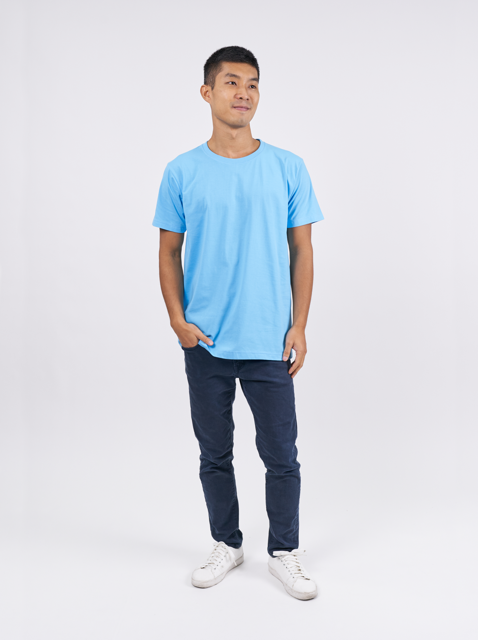 T-Shirt เสื้อยืด (Sky Blue, สีฟ้าอ่อน)(Unisex)