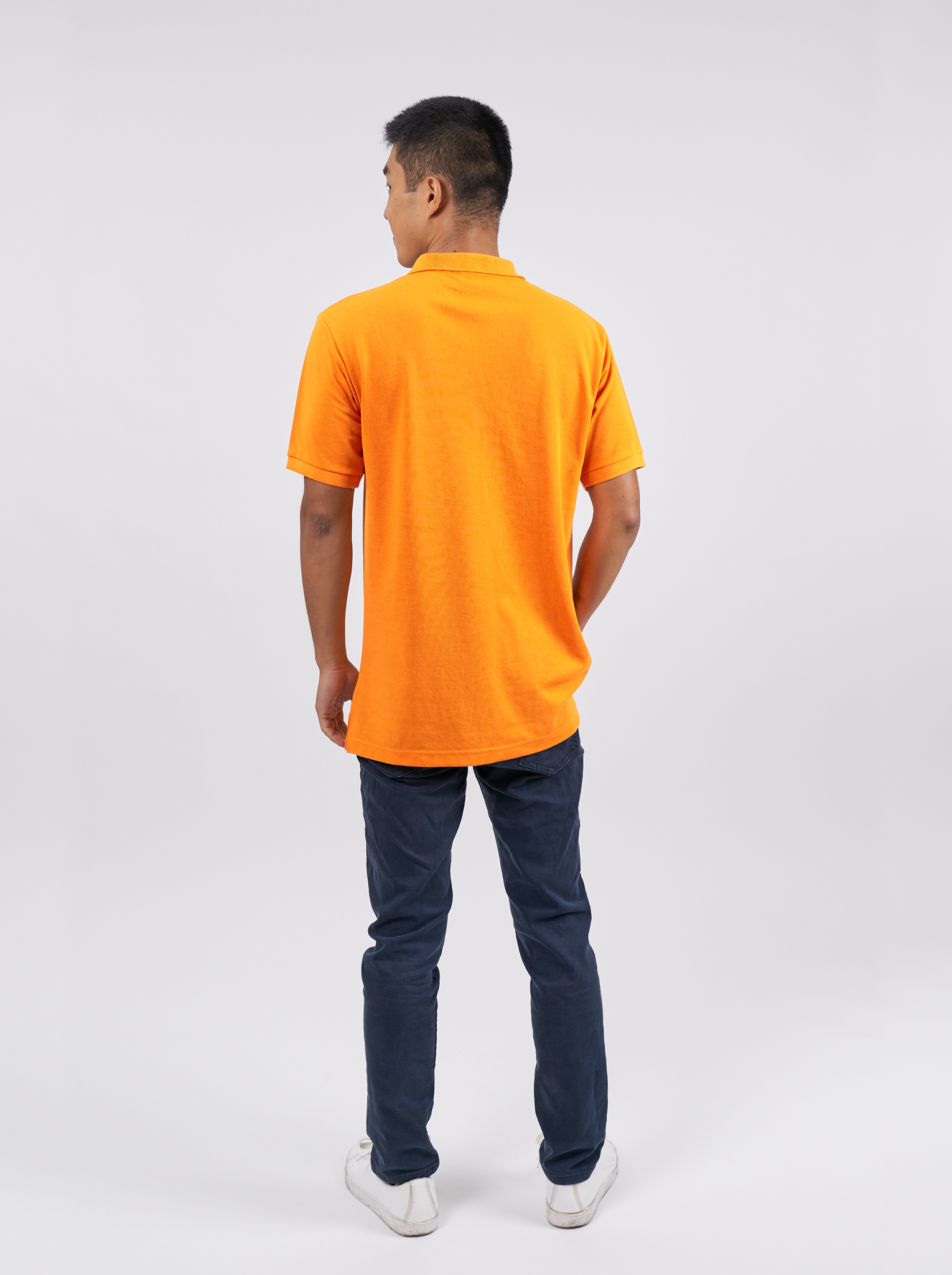 Polo Shirt เสื้อโปโล (Orange, สีส้ม)(Unisex)