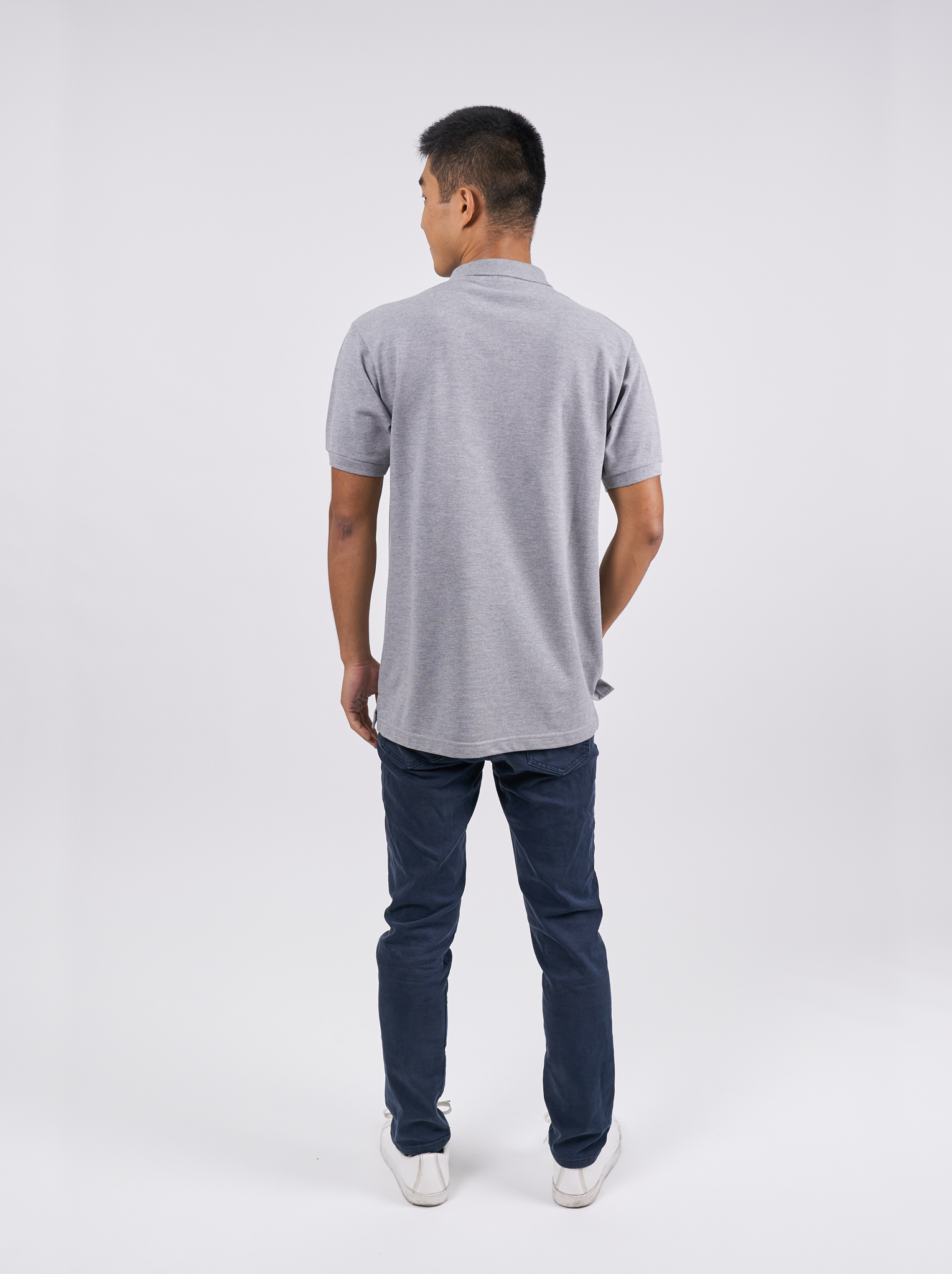 Polo Shirt เสื้อโปโล (Grey, สีเทา)(Unisex)