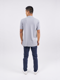 Polo Shirt เสื้อโปโล (Silver Grey, สีเทาเงิน)(Unisex)