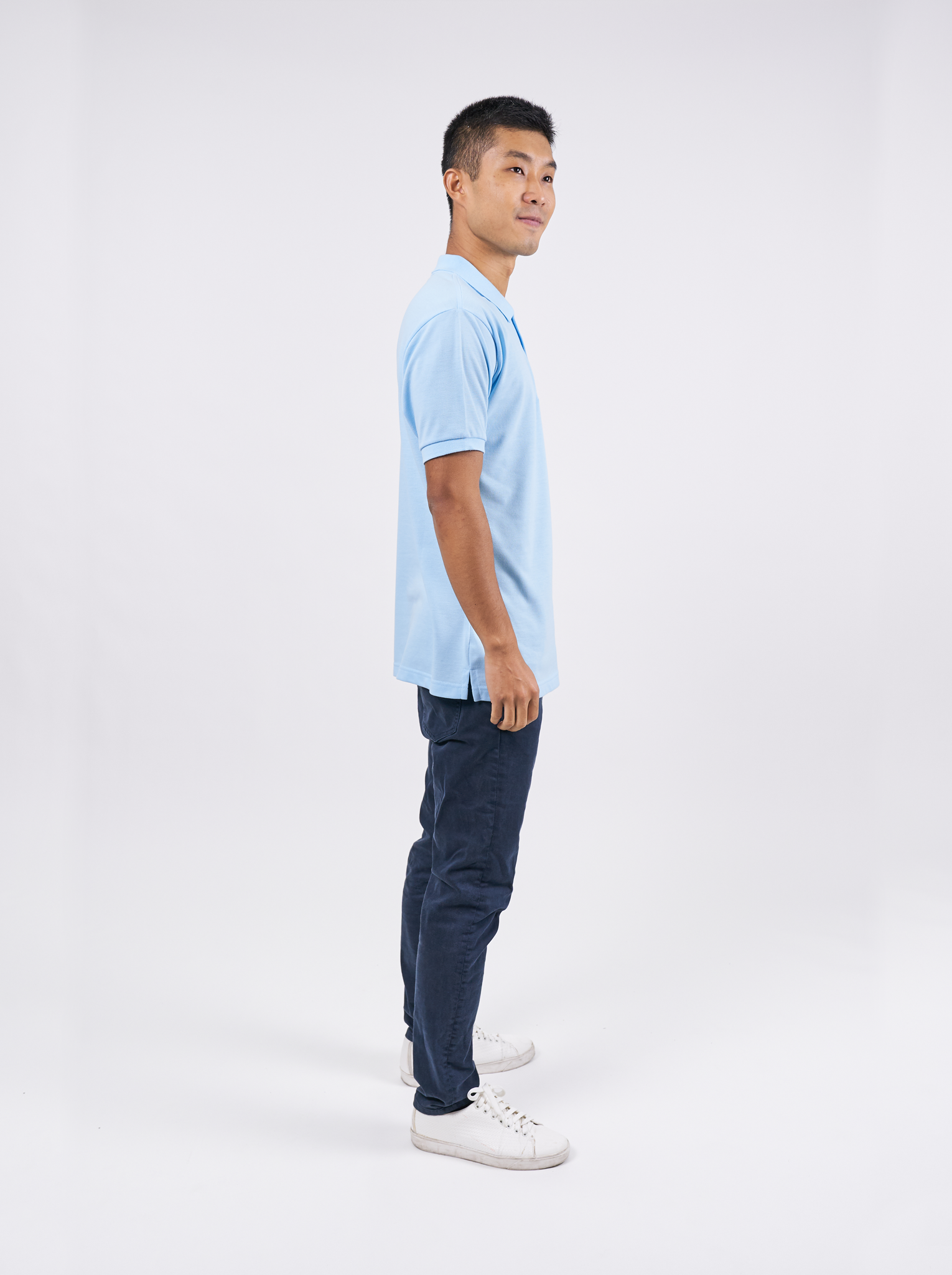 Polo Shirt เสื้อโปโล (Light Blue, สีฟ้าอ่อน)(Unisex)
