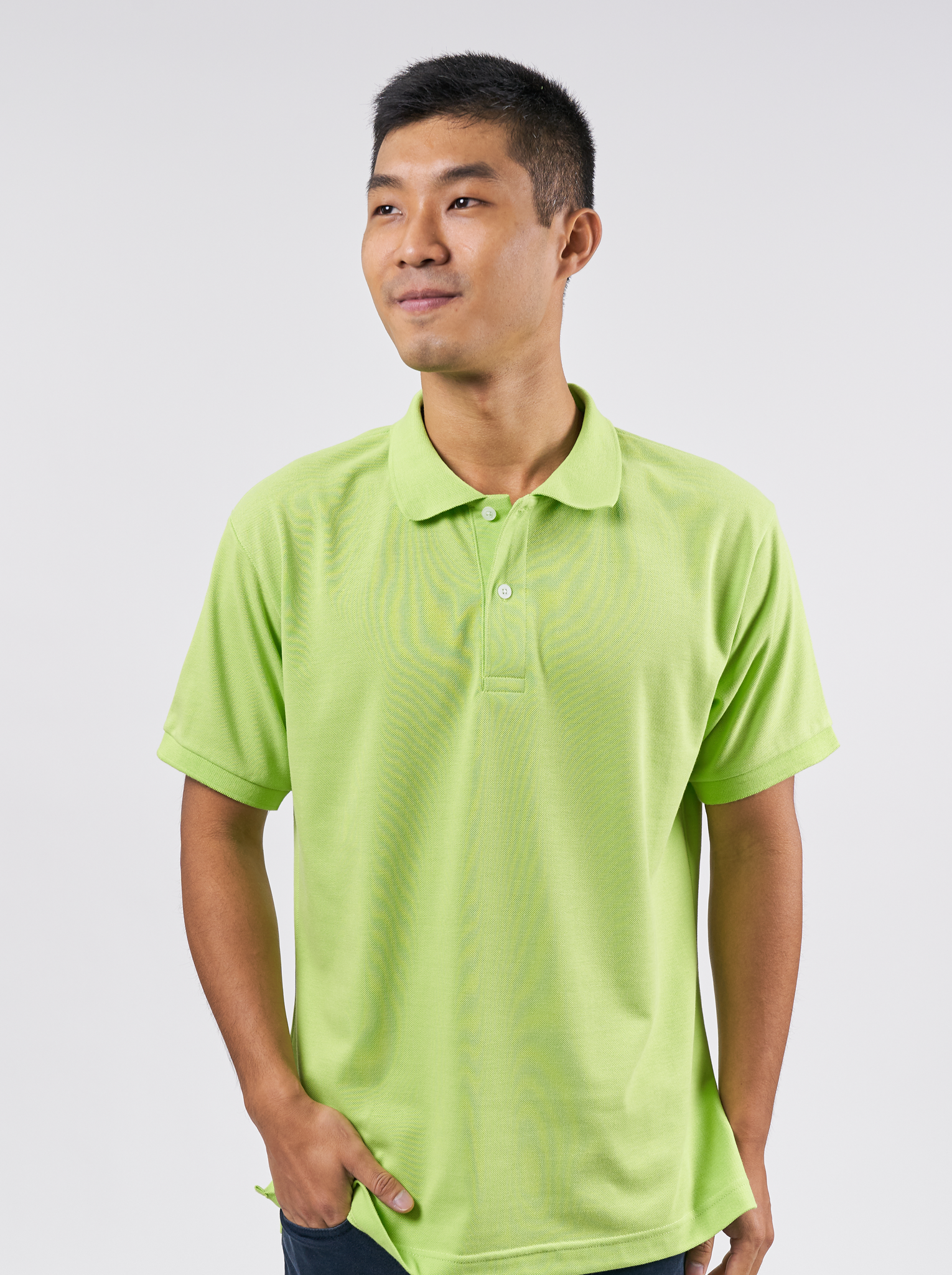 Polo Shirt เสื้อโปโล (Light Green, สีเขียวอ่อน)(Unisex)