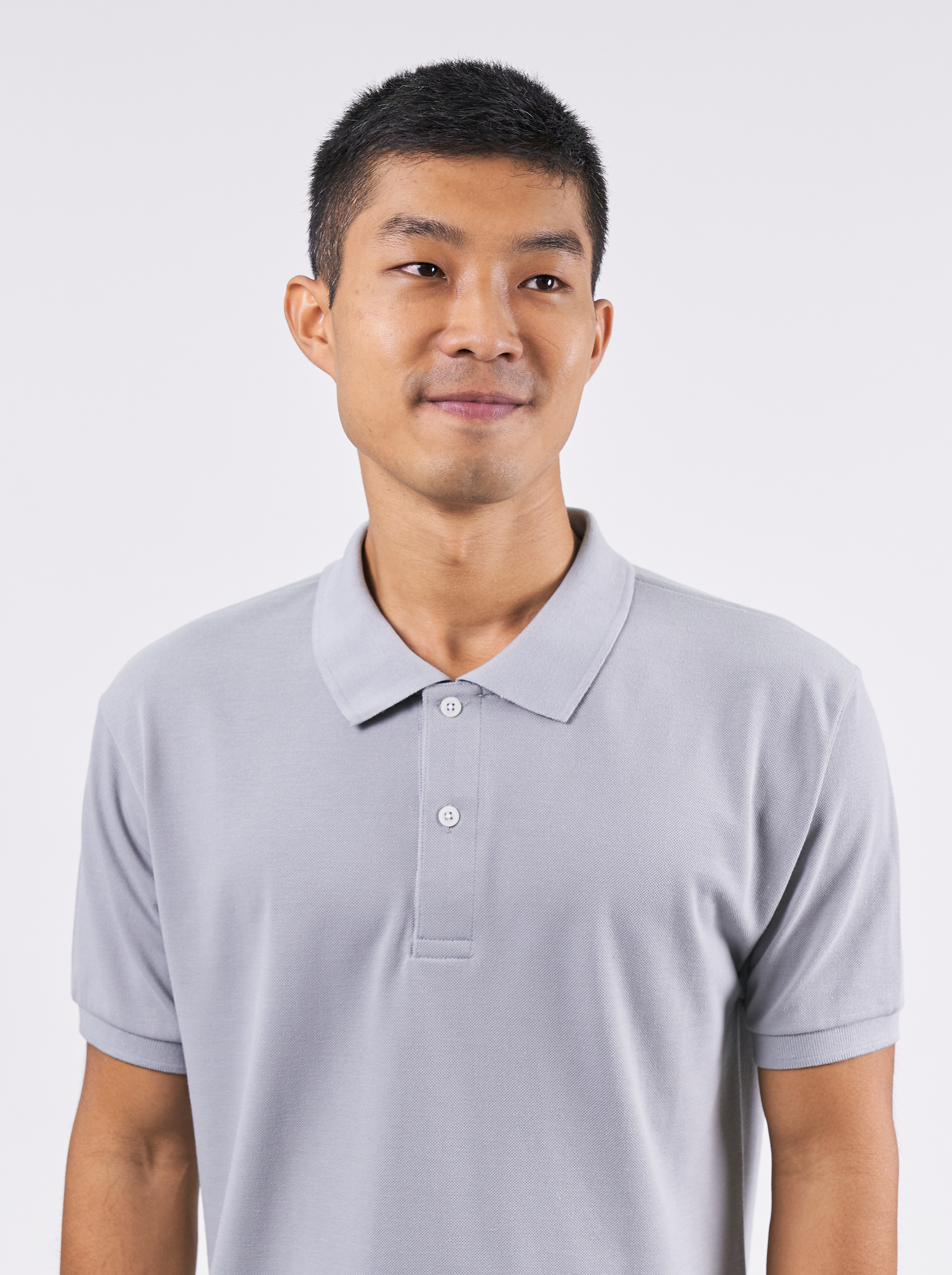 Polo Shirt เสื้อโปโล (Silver Grey, สีเทาเงิน)(Unisex)