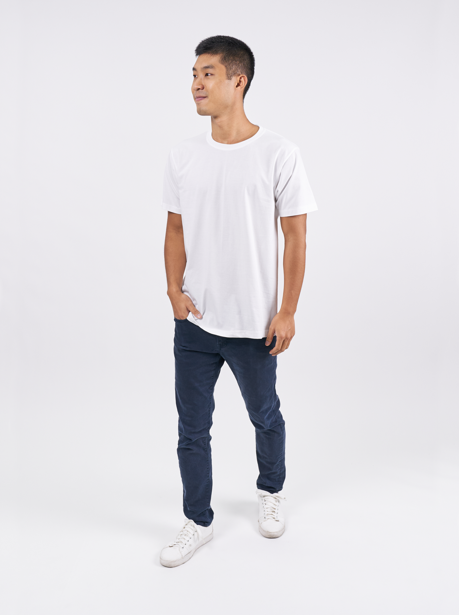 T-Shirt เสื้อยืด (White, สีขาว)(Unisex)