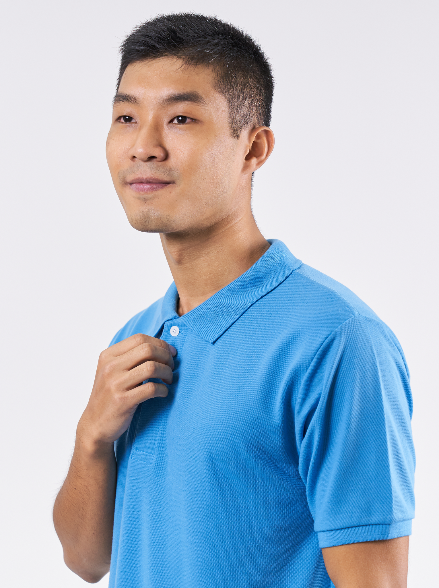 Polo Shirt เสื้อโปโล (Blue, สีฟ้า)(Unisex)