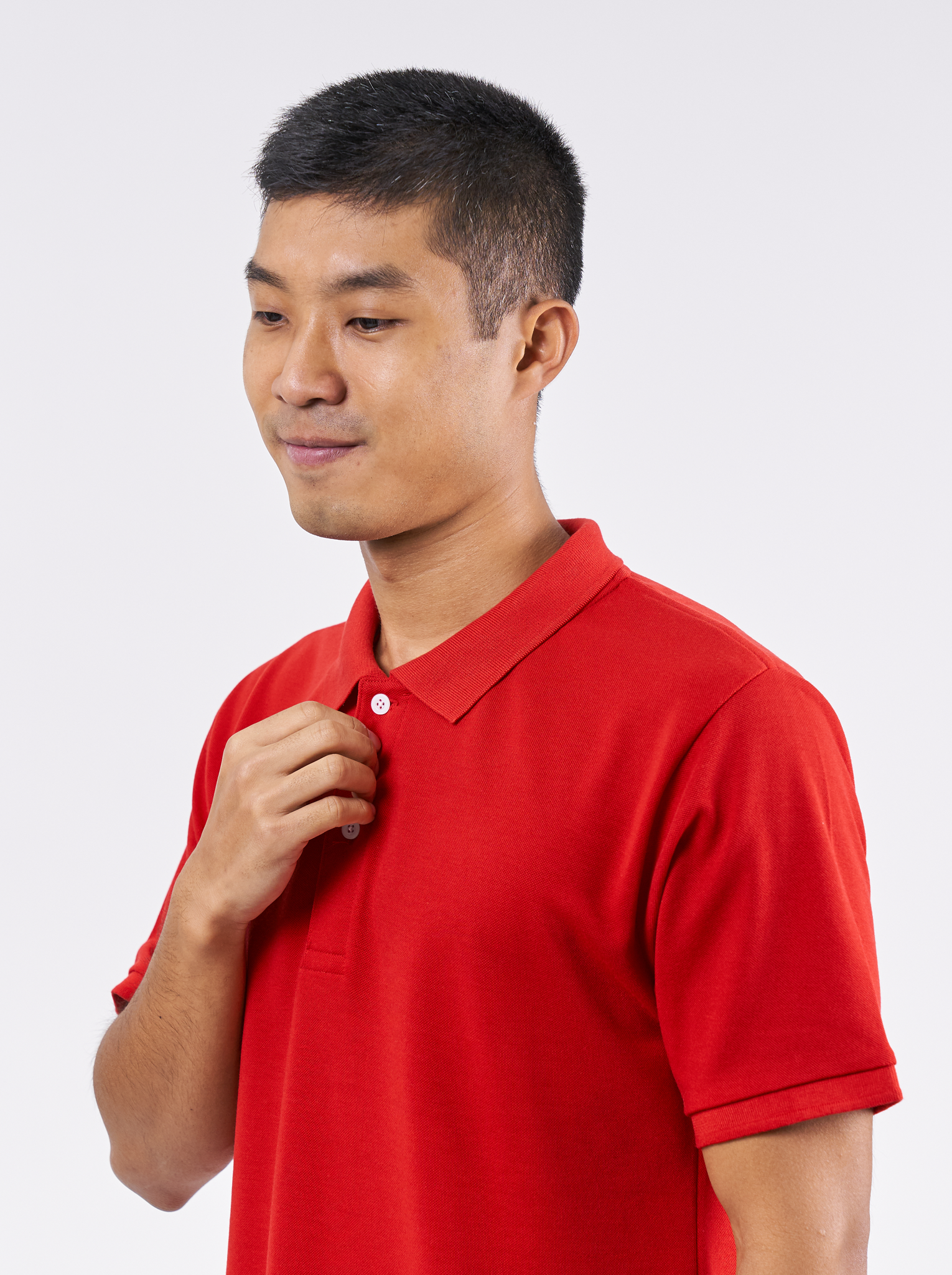 Polo Shirt เสื้อโปโล (Red, สีแดง)(Unisex)