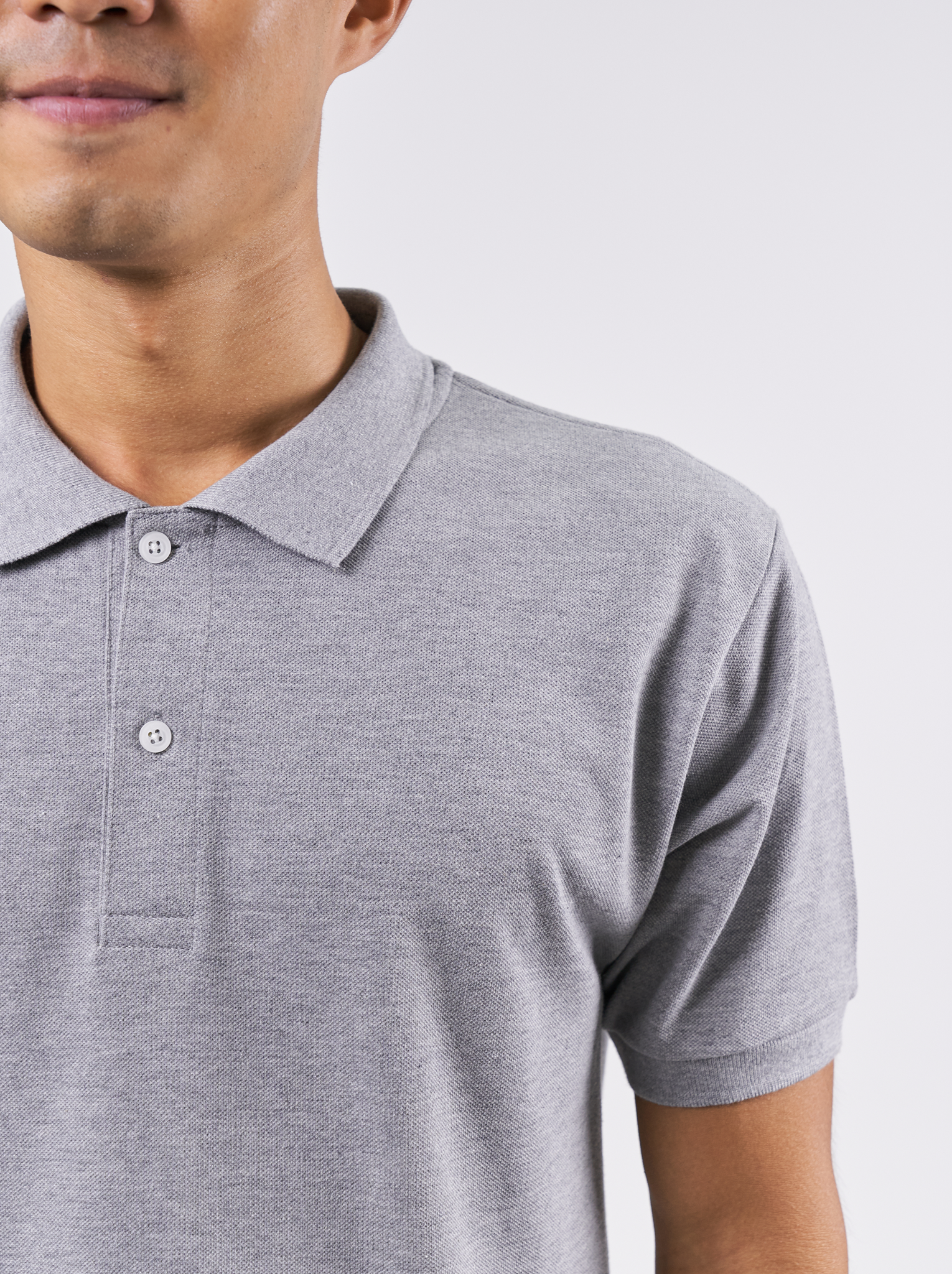 Polo Shirt เสื้อโปโล (Grey, สีเทา)(Unisex)