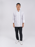 Traditional Fit Long Sleeve Chef เสื้อเชฟเบสิคแขนยาว (White, สีขาว)