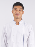Traditional Fit Long Sleeve Chef เสื้อเชฟเบสิคแขนยาว (White, สีขาว)